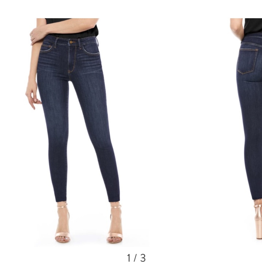 SAM EDELMAN Stiletto Raw Hem Ankle Skinny Jeans